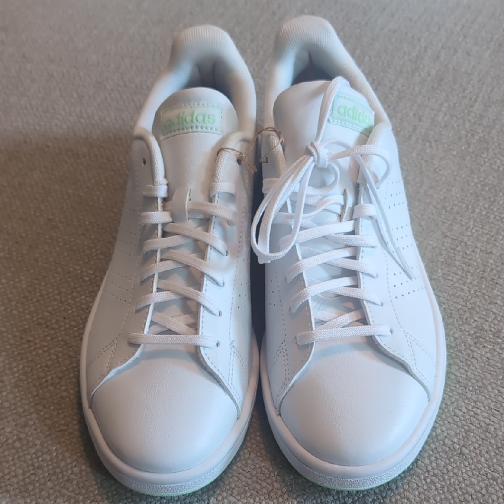 NWOT Adidas White and Green Sneakers